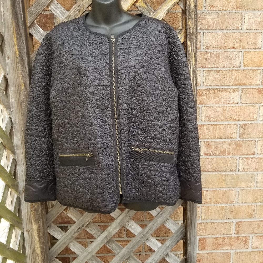 Hoss Intropia Black Quilted Zip Up Swiftie Jacket